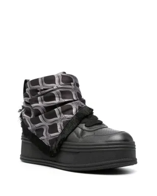 LIU JO Selma scarf-detail sneakers - Black - サムネイル2