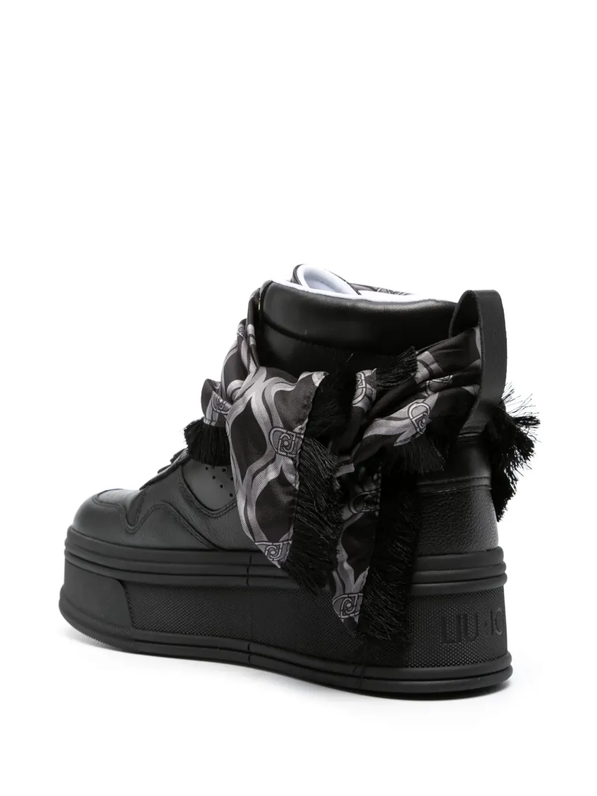 LIU JO Selma scarf-detail sneakers - Black - 画像3