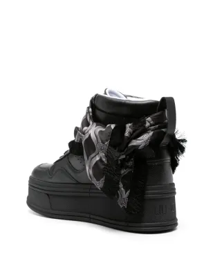 LIU JO Selma scarf-detail sneakers - Black - サムネイル3