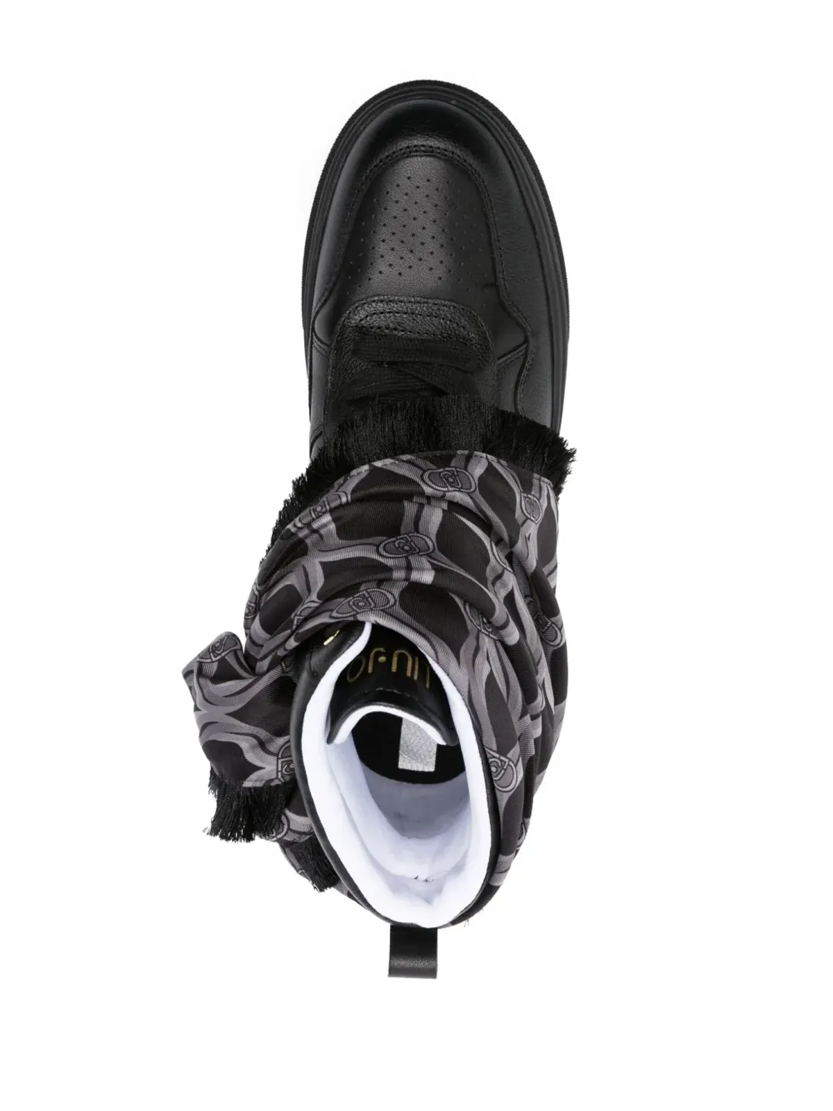 LIU JO Selma scarf-detail sneakers - Black - 画像4