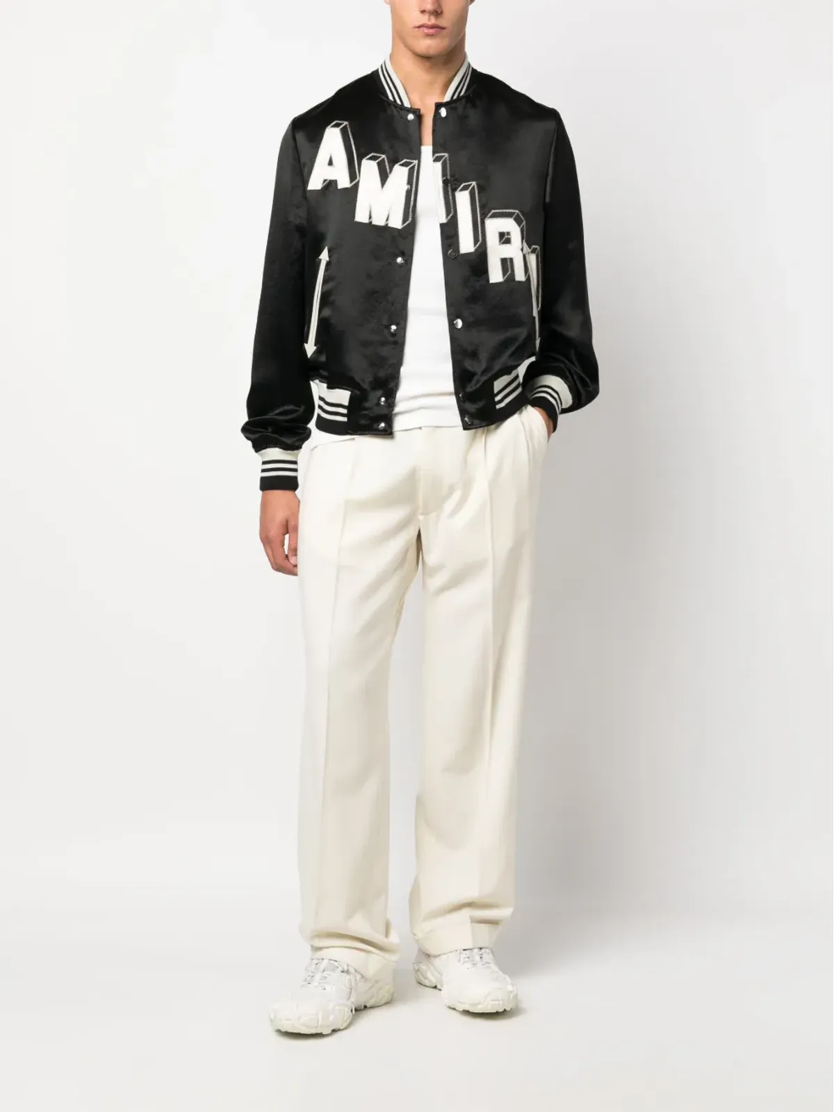 AMIRI ロゴ刺繍バーシティジャケット - 画像2