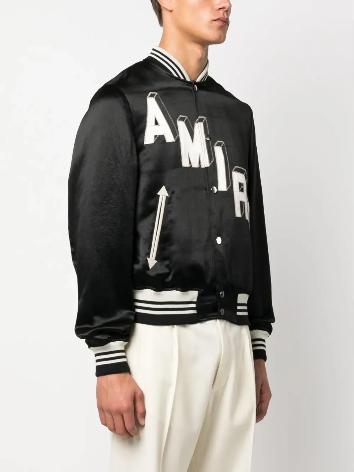 AMIRI ロゴ刺繍バーシティジャケット - 画像3