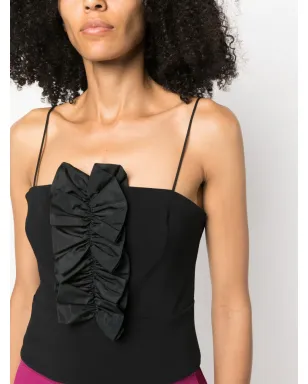PINKO フリル付きスパゲッティストラップトップ - サムネイル5