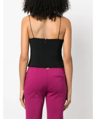 PINKO フリル付きスパゲッティストラップトップ - サムネイル4