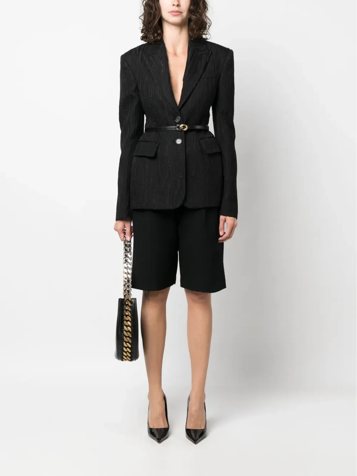 Stella McCartney ジャカード織りのシングルブレストブレザー - 画像2