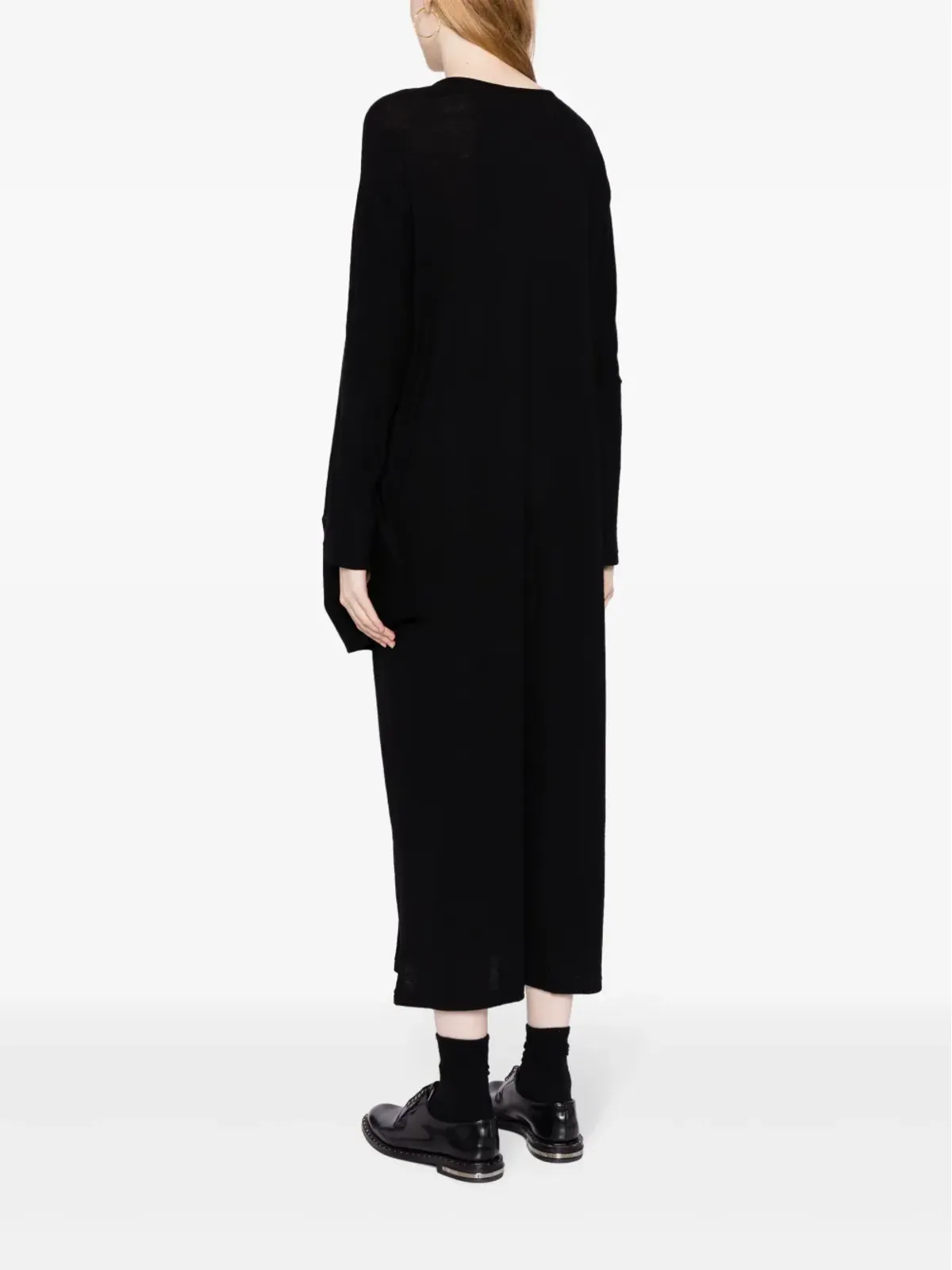 Yohji Yamamoto ツイストディテール ウール ミディドレス - 画像4