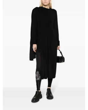Yohji Yamamoto ドレープ アシンメトリック ミディドレス - サムネイル2