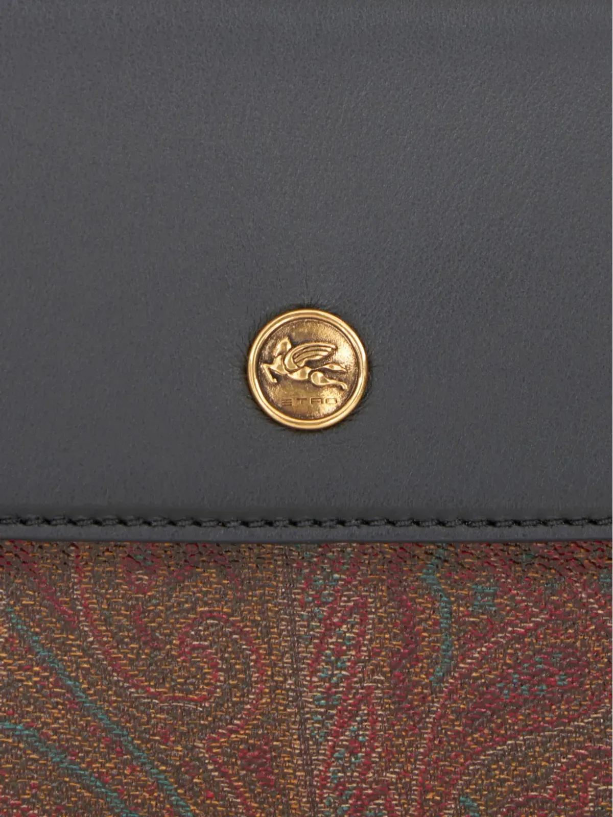 ETRO ペイズリープリントレザーウォレット - 画像4
