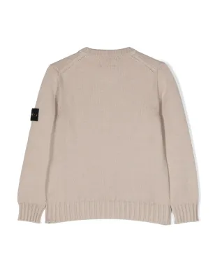 Stone Island Junior Compassパッチ コットンブレンド ジャンパー - Neutrals - サムネイル2