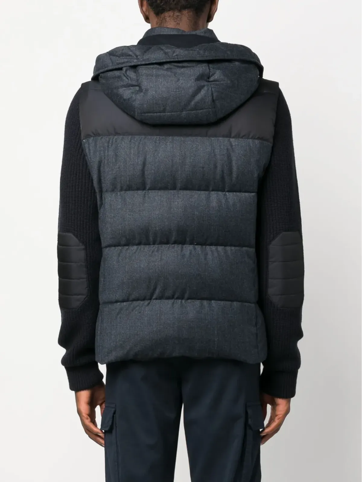 Moorer 取り外し可能な袖のパディッドジャケット - ブルー - 画像4
