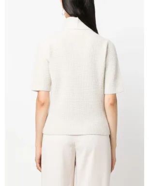 Fabiana Filippi ワッフルニット ロールネック Tシャツ - サムネイル4