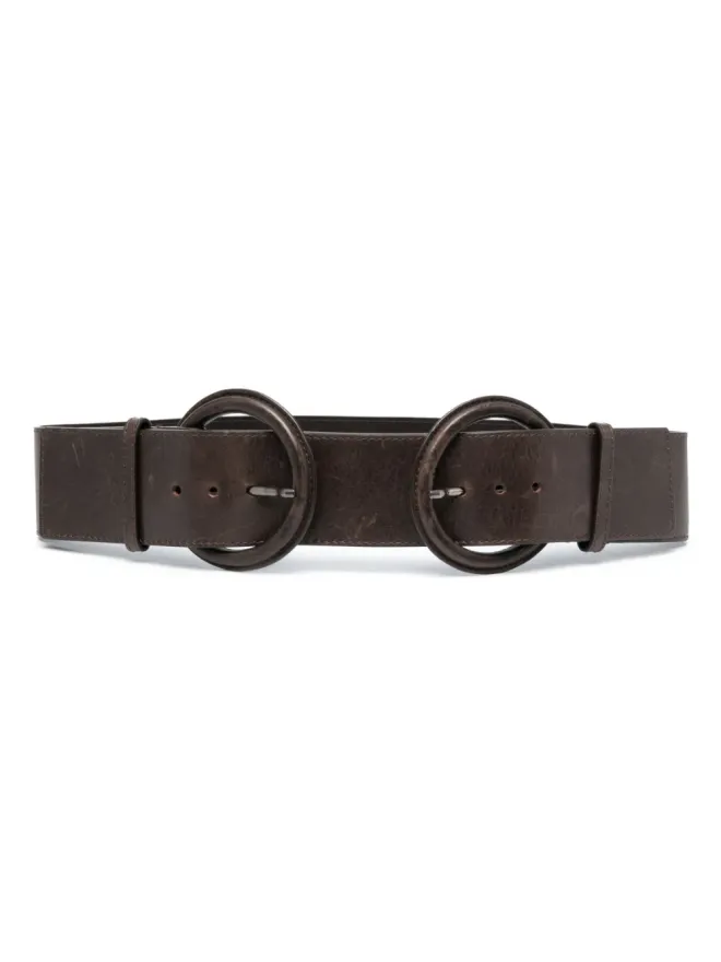 Gianfranco Ferré Pre-Owned Gianfranco Ferré Pre-Owned 2000年代 ダブルバックル レザーベルト - ブラウンの商品画像