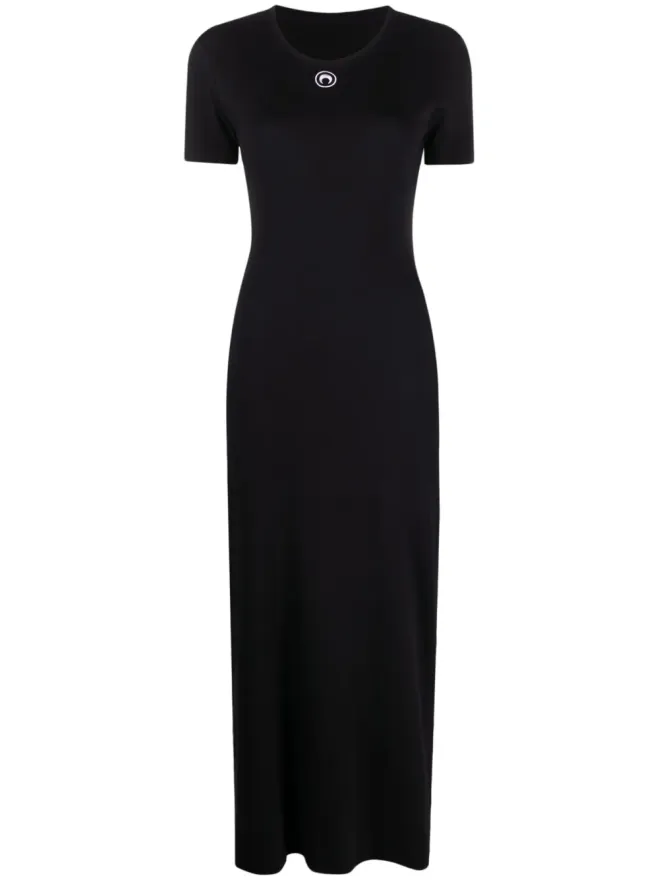 Marine Serre Marine Serre 月形プリントTシャツドレス - ブラックの商品画像