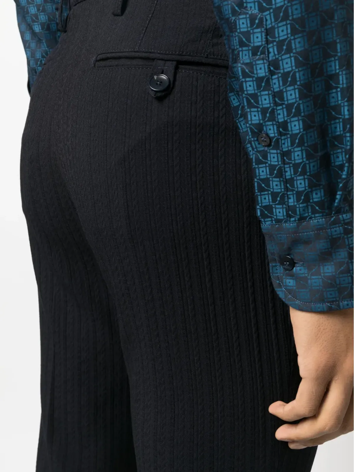ETRO テクスチャード仕上げ テーラードパンツ - 画像5