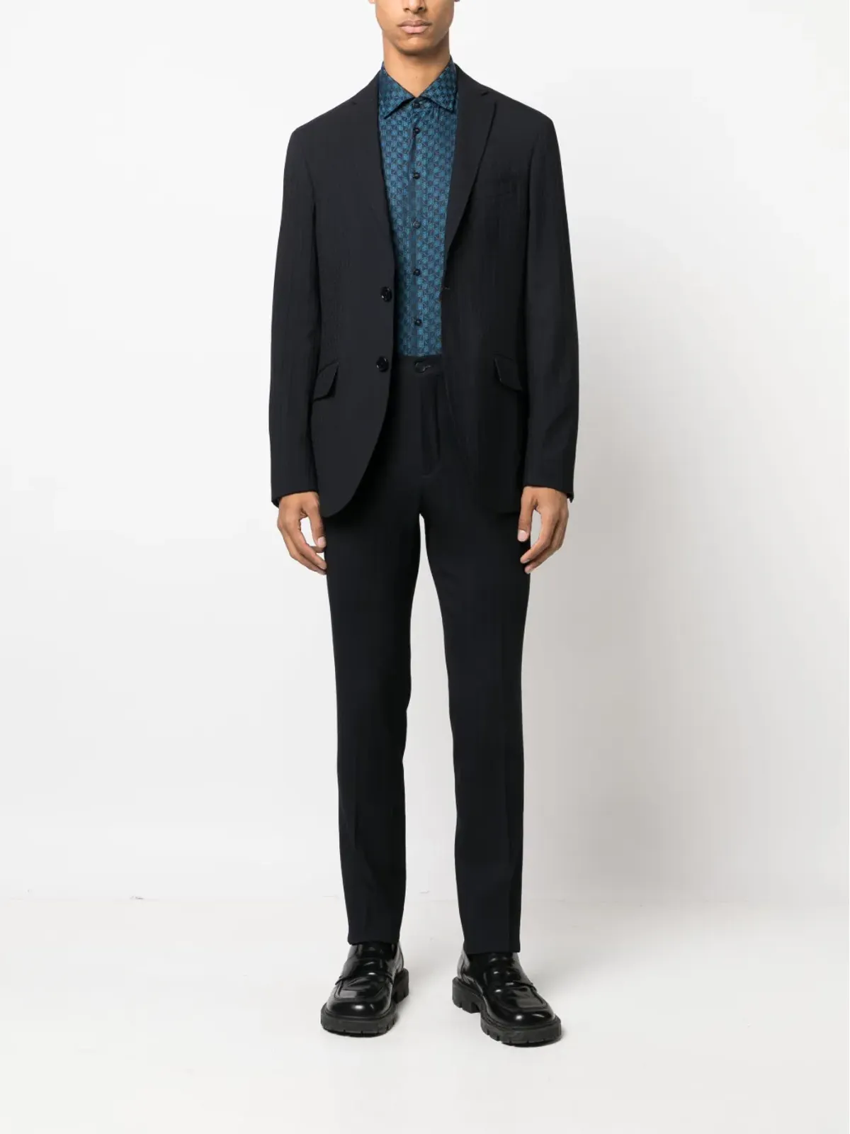 ETRO テクスチャード仕上げ テーラードパンツ - 画像2