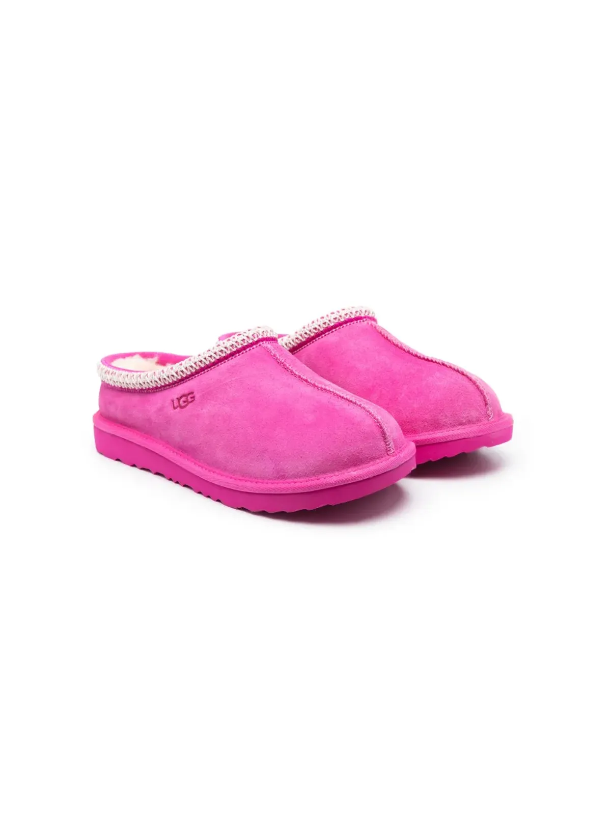 UGG Kids Tasman stitching-detail slippers - Pink - 画像1