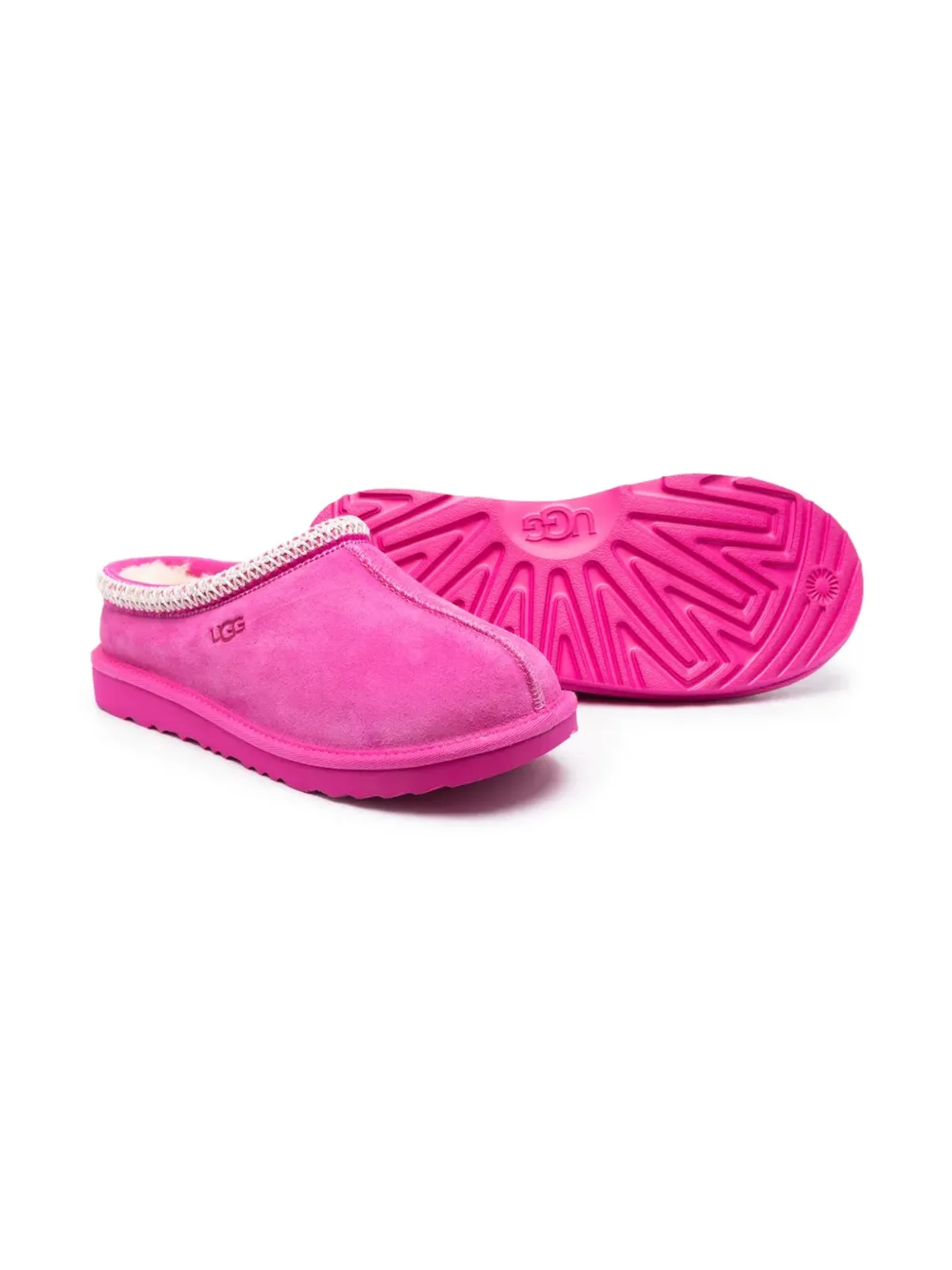 UGG Kids Tasman stitching-detail slippers - Pink - 画像2