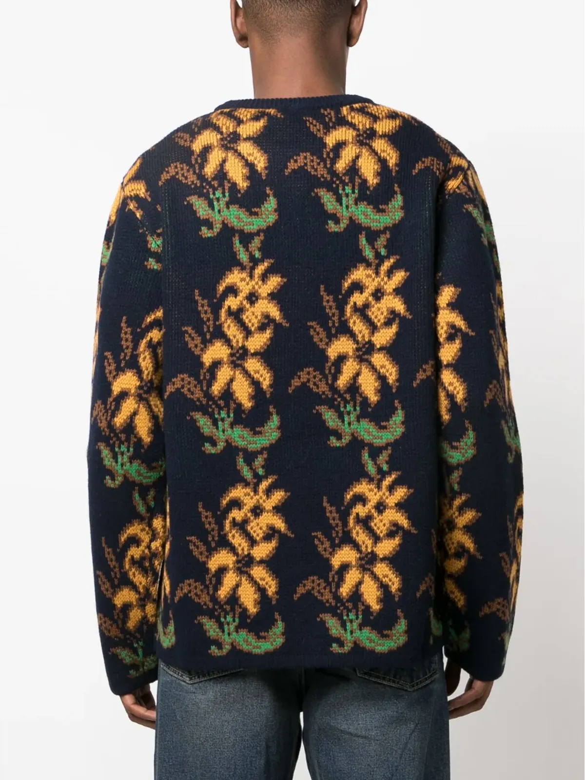 ETRO 花柄インターシャ編みウールセーター - 画像4