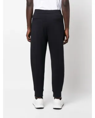 Emporio Armani ロゴ刺繍ストレッチコットン トラックパンツ - サムネイル4