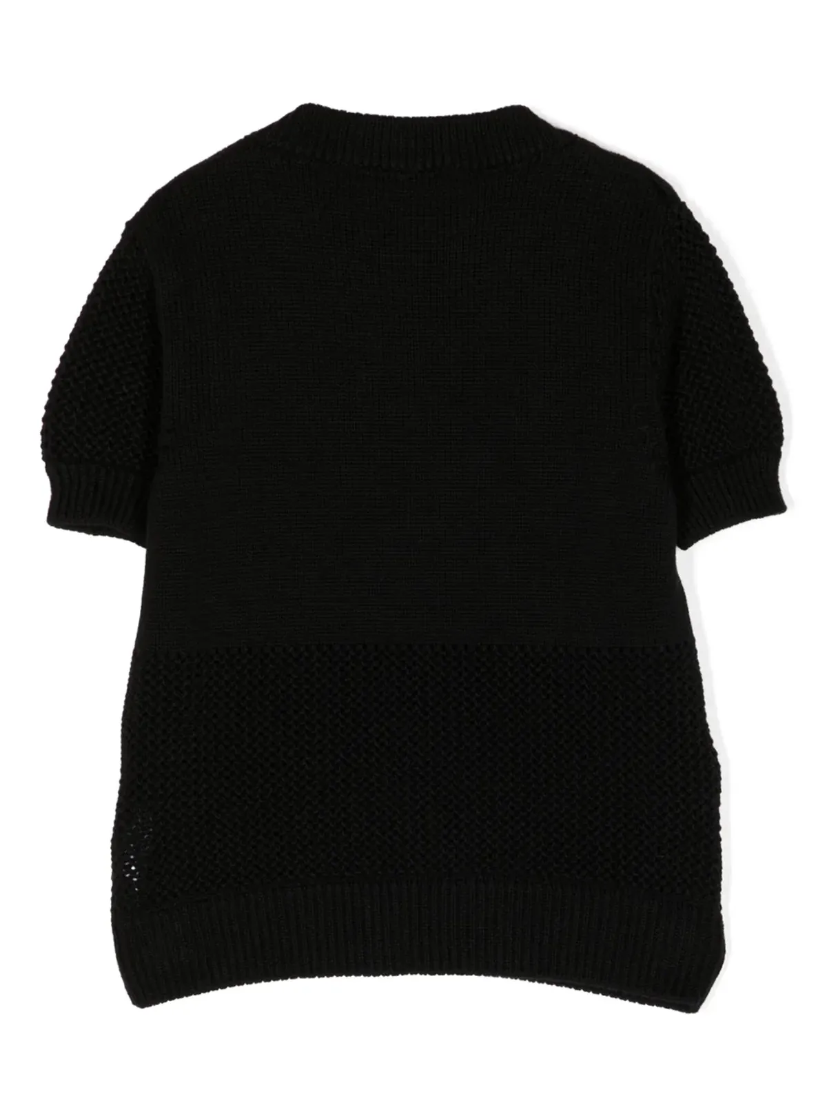 MSGM Kids トリコットニット半袖トップ - 画像2