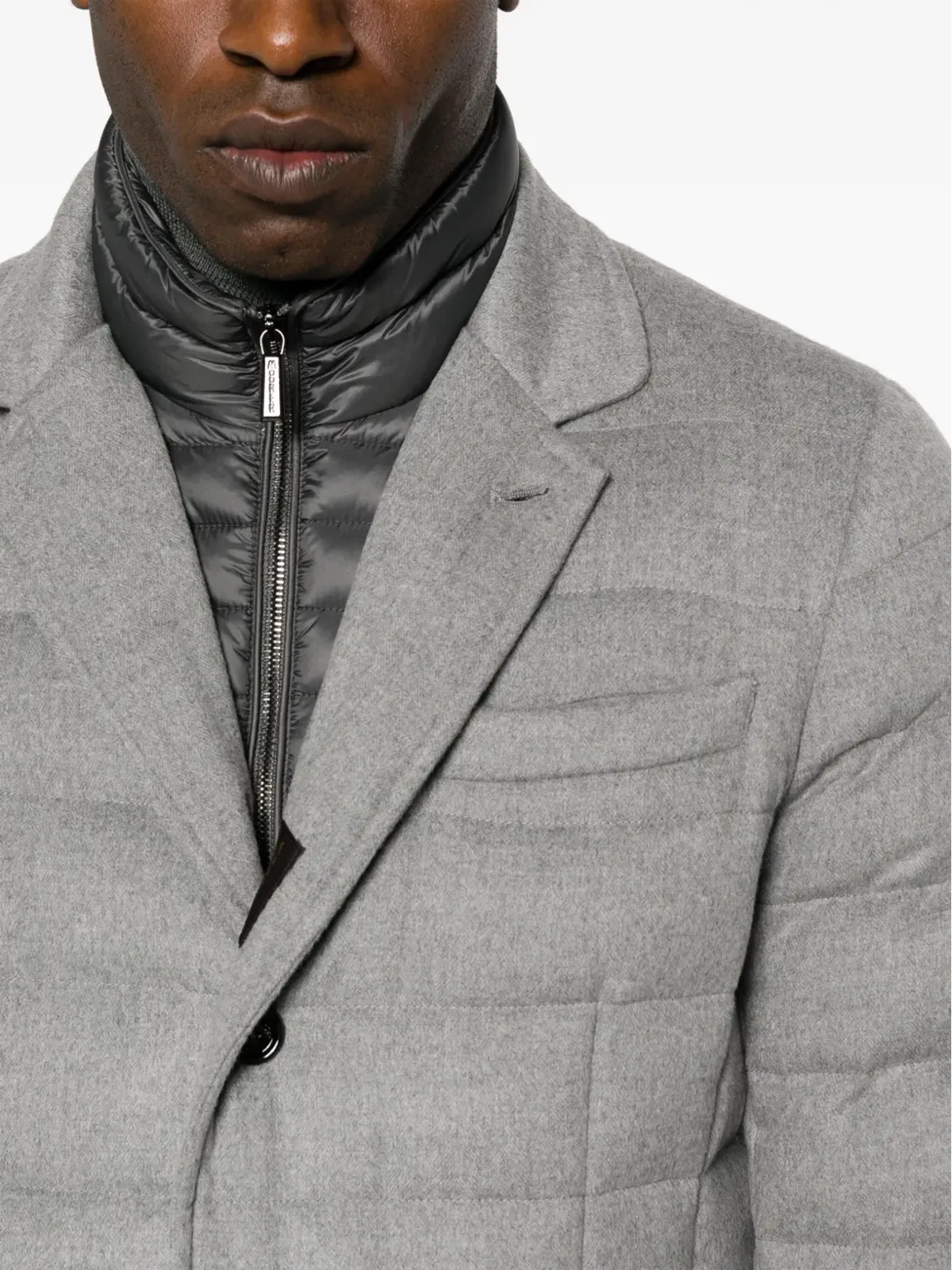 Moorer quilted down blazer - Grey - 画像5