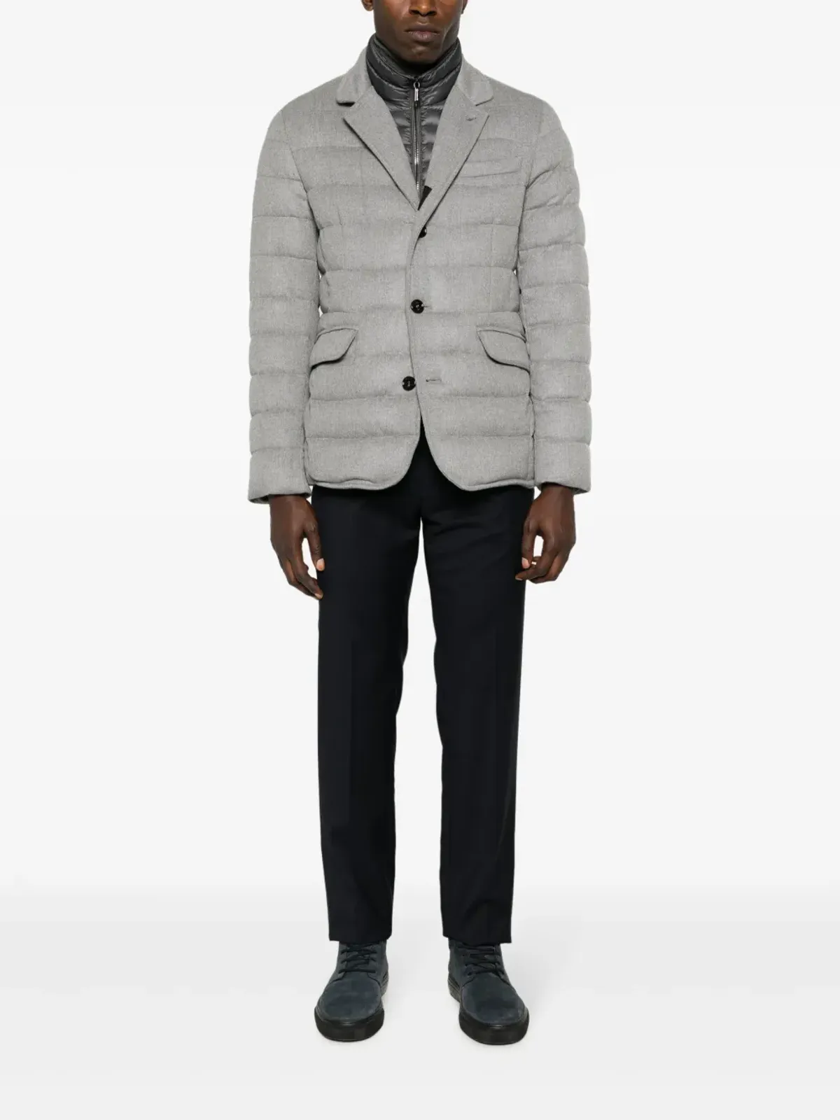 Moorer quilted down blazer - Grey - 画像2