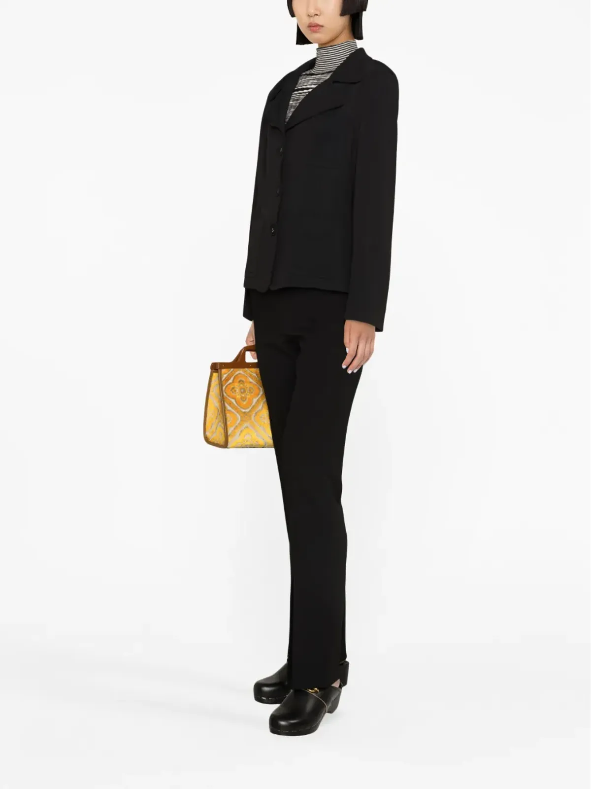 ETRO シングルブレスト パッチポケット ブレザー - 画像3