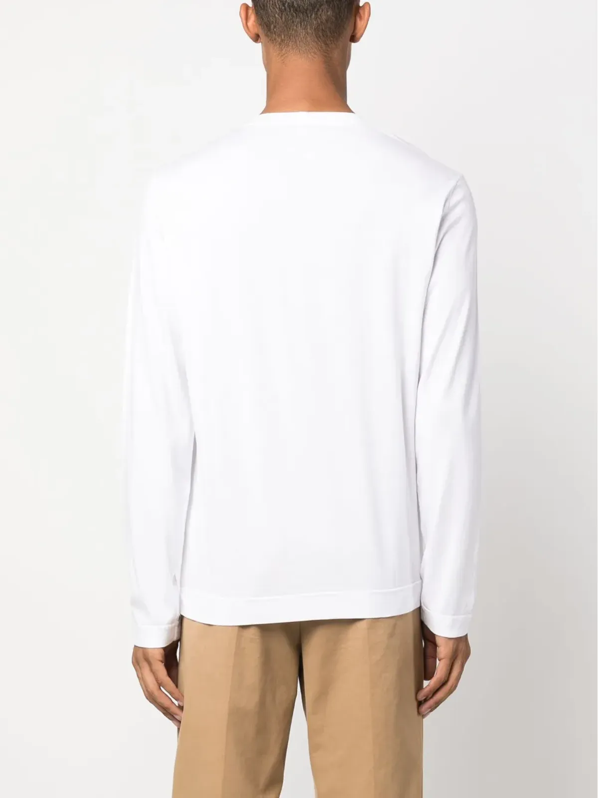 Fedeli 長袖コットンTシャツ - White - 画像4