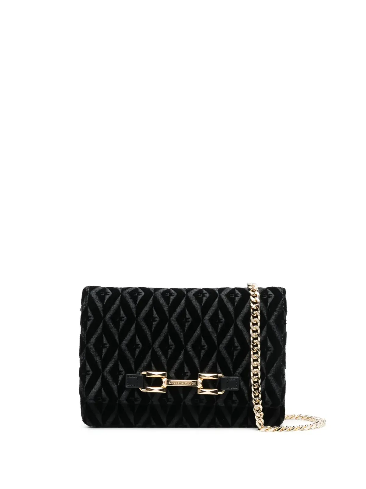 Elisabetta Franchi キルティングベルベット クロスボディバッグ - 画像1