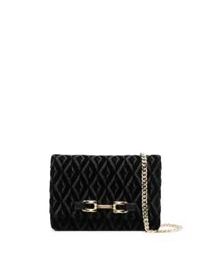Elisabetta Franchi キルティングベルベット クロスボディバッグ - サムネイル1
