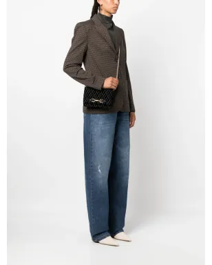 Elisabetta Franchi キルティングベルベット クロスボディバッグ - サムネイル2