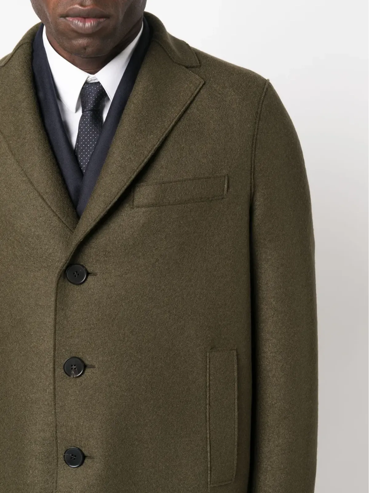 Harris Wharf London シングルブレスト ヴァージンウール コート - 画像5