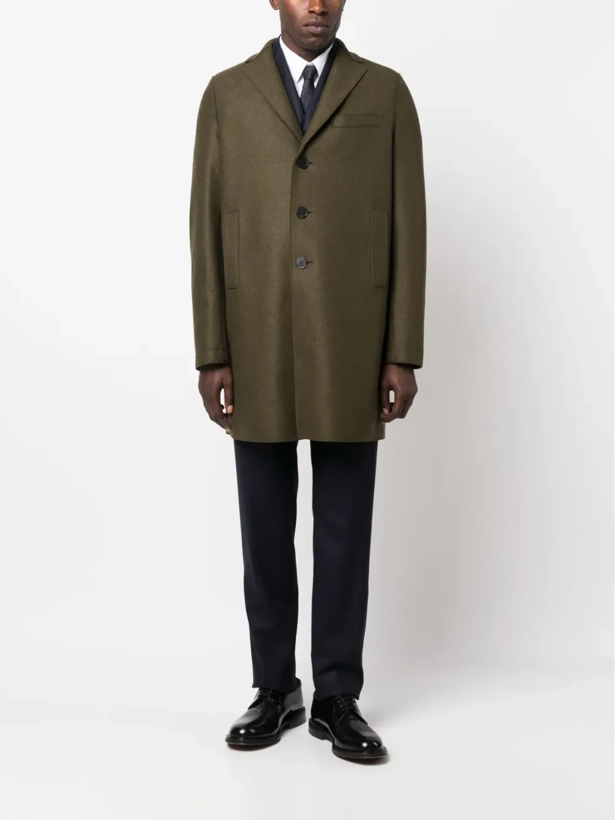 Harris Wharf London シングルブレスト ヴァージンウール コート - 画像2