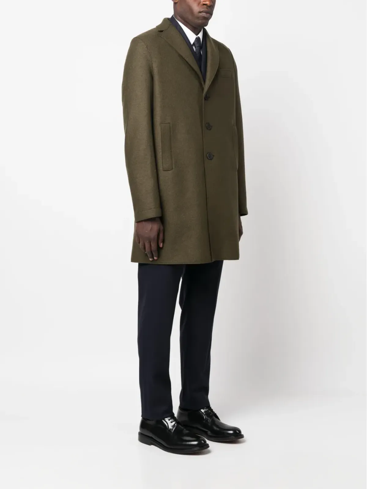 Harris Wharf London シングルブレスト ヴァージンウール コート - 画像3