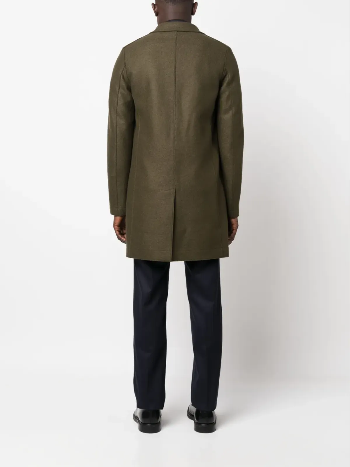 Harris Wharf London シングルブレスト ヴァージンウール コート - 画像4
