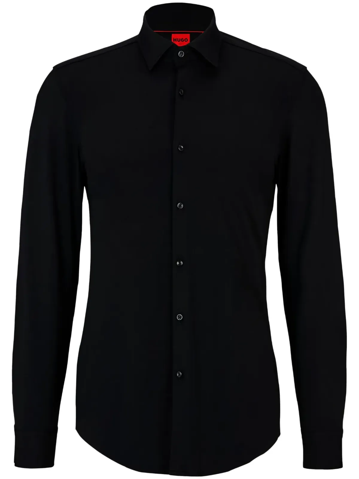 HUGO stretch button-up shirt - Black - 画像1