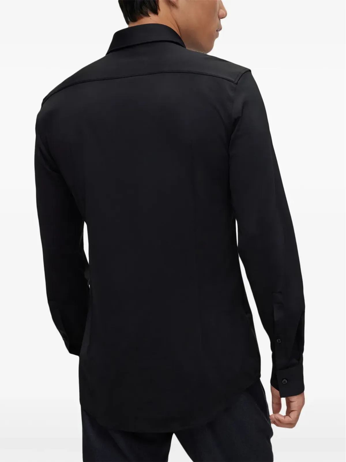 HUGO stretch button-up shirt - Black - 画像3