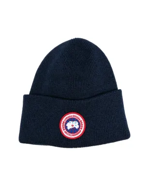 Canada Goose Kids ロゴパッチ ウールビーニー ブルー - サムネイル1