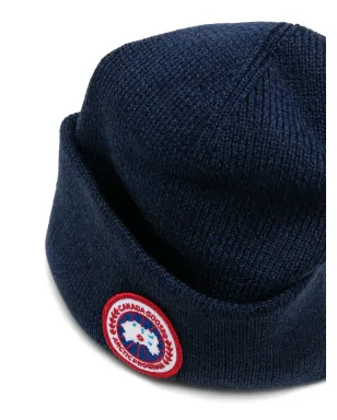 Canada Goose Kids ロゴパッチ ウールビーニー ブルー - サムネイル2