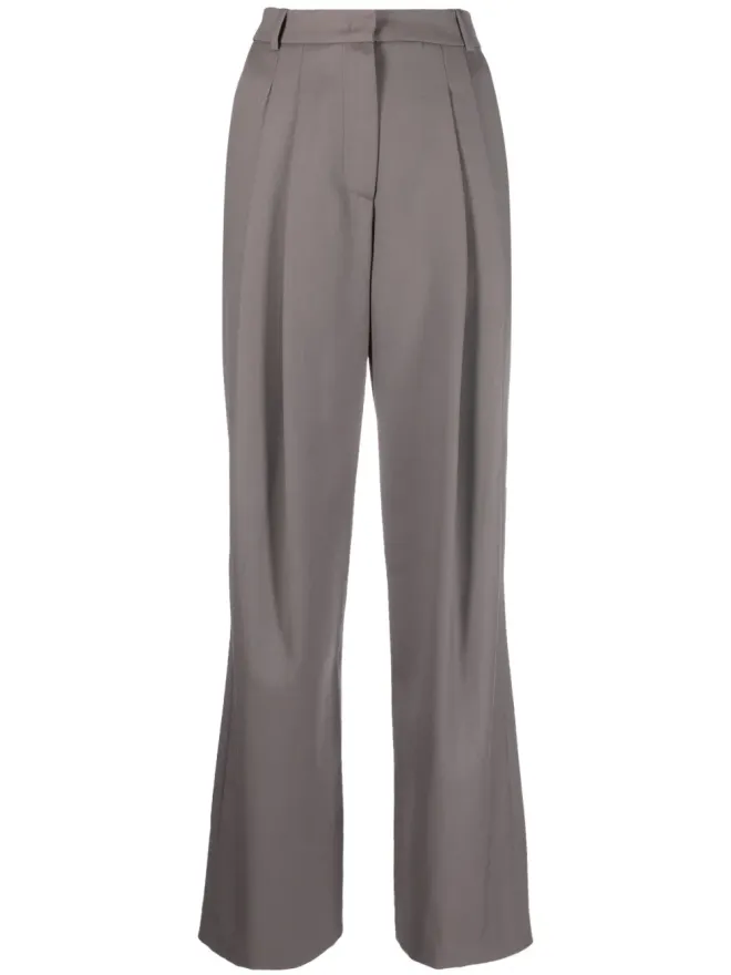 LOW CLASSIC Low Classic プリーツ入りハイウエストパンツ - グレーの商品画像