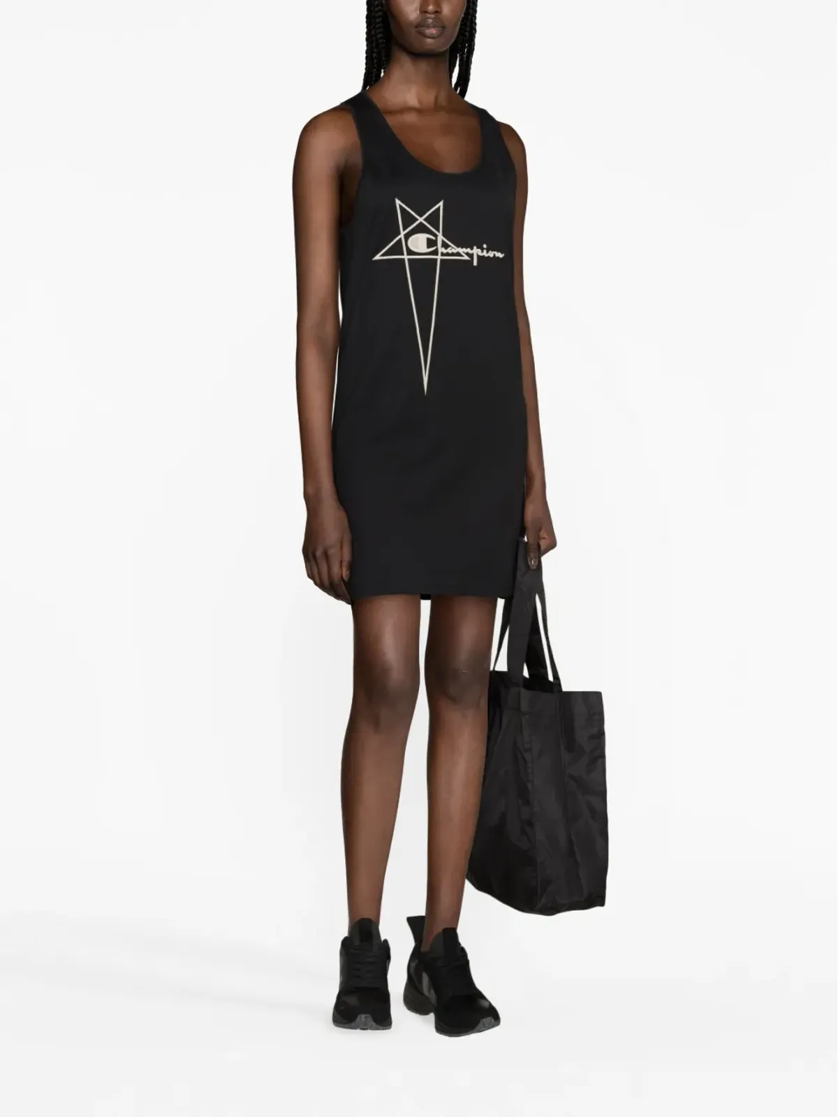 Rick Owens X Champion バスケットボールドレス ブラック - 画像2