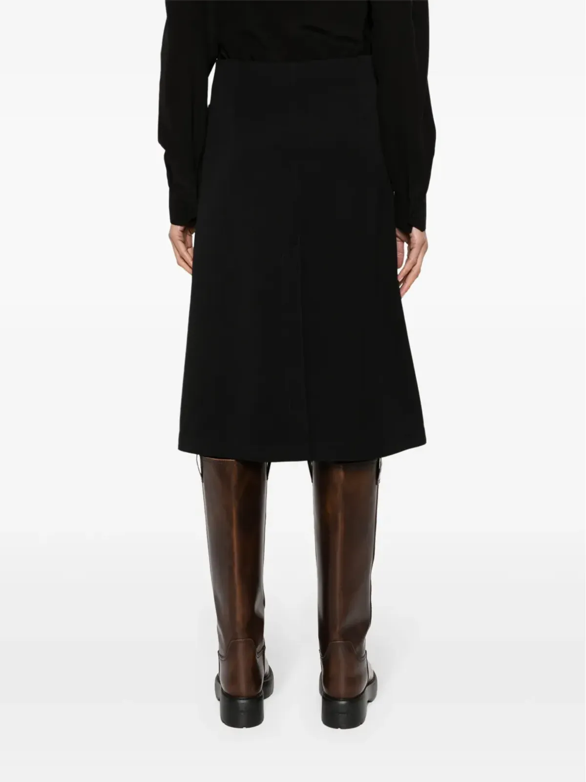 Lanvin プリーツ入り テーラード ミディスカート - 画像4