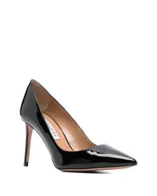 Aquazzura Purist 85mm patent-leather pumps - Black - サムネイル2