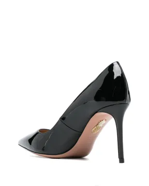 Aquazzura Purist 85mm patent-leather pumps - Black - サムネイル3