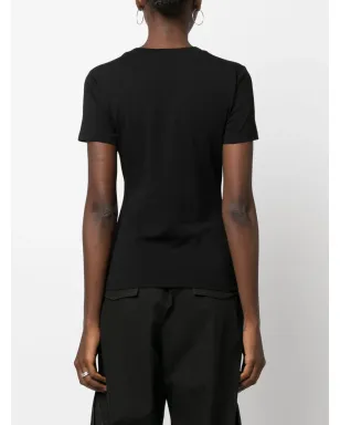 Just Cavalli タイガーヘッドモチーフ コットンTシャツ ブラック - サムネイル4