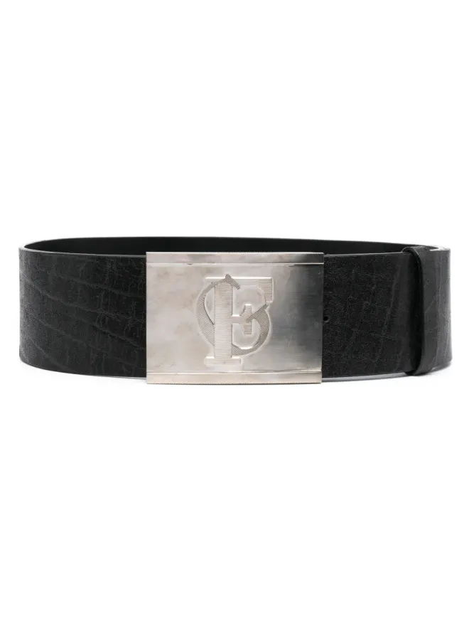 Gianfranco Ferré Pre-Owned Gianfranco Ferré Pre-Owned 2000s logo-engraved belt - Blackの商品画像