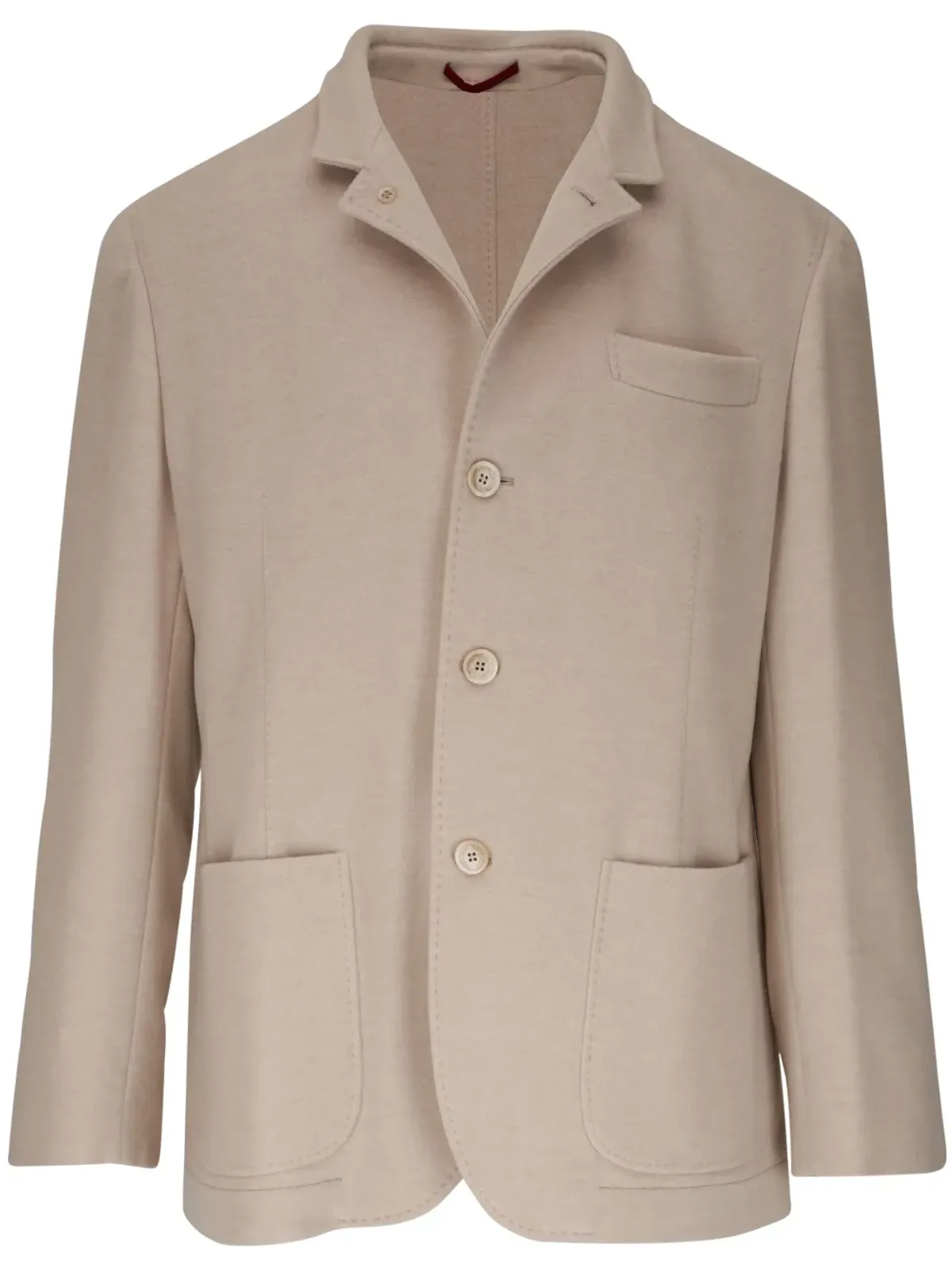 Brunello Cucinelli ベージュのノッチラペル カシミヤ ブレザー - 画像1