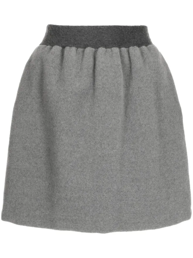 Fabiana Filippi Fabiana Filippi felted A-line wool miniskirt - Greyの商品画像