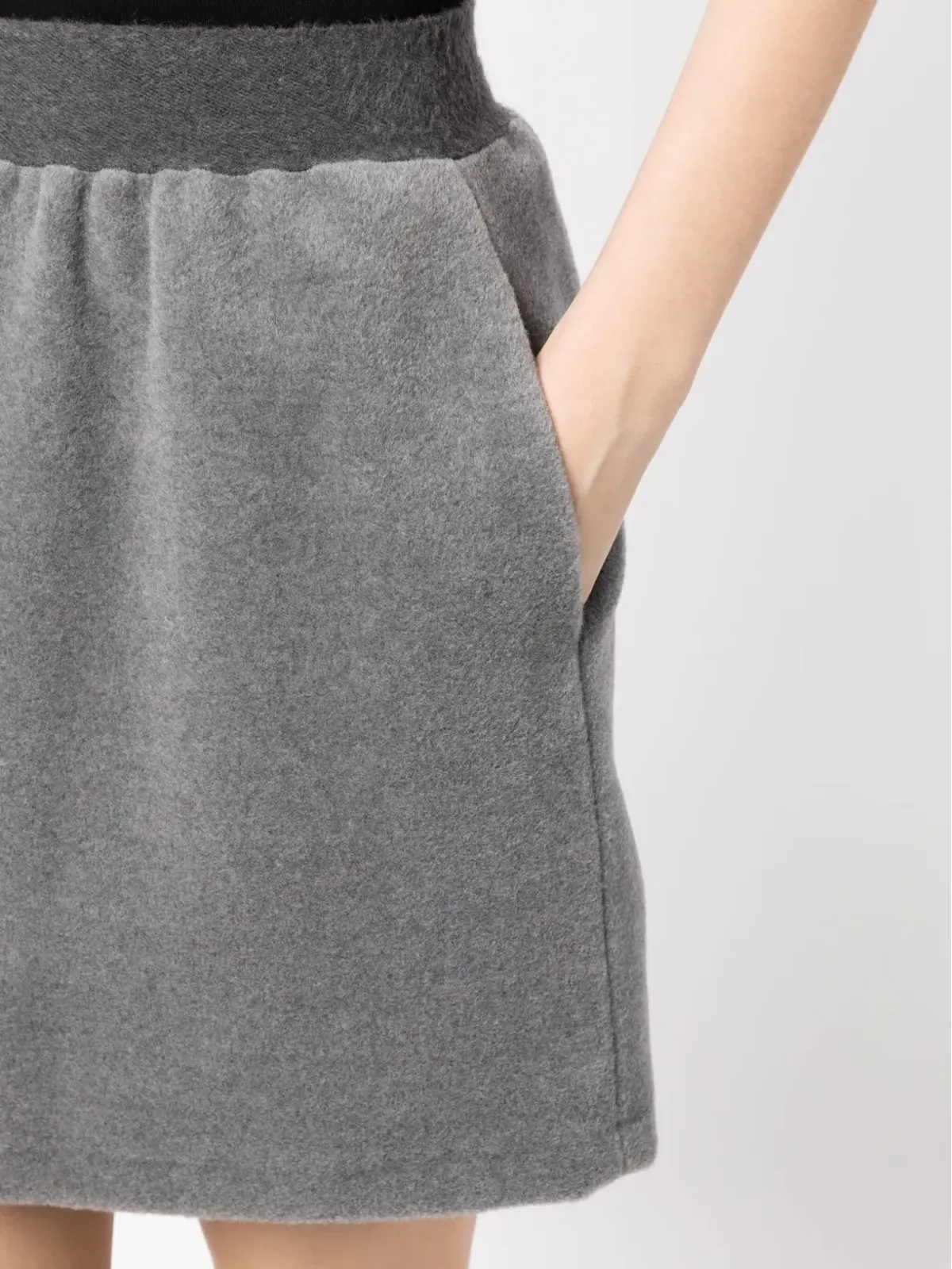 Fabiana Filippi felted A-line wool miniskirt - Grey - 画像5