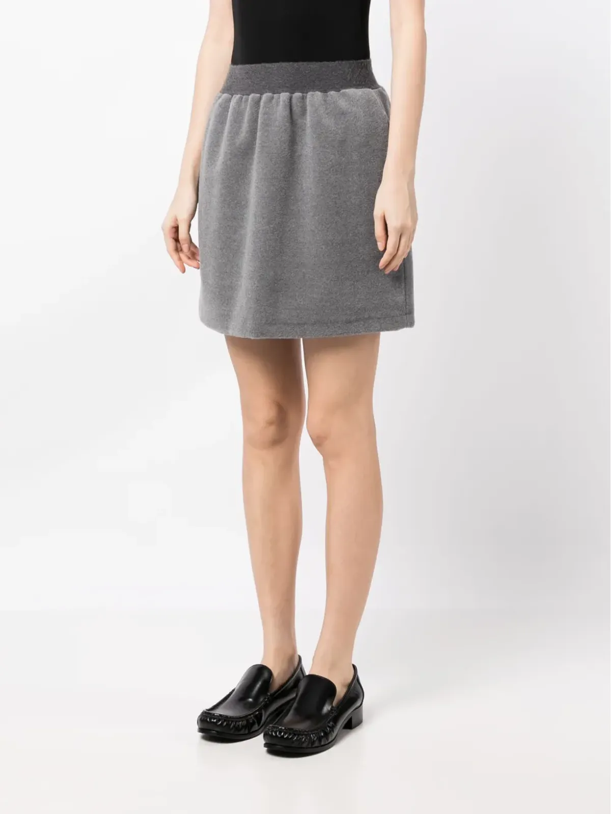 Fabiana Filippi felted A-line wool miniskirt - Grey - 画像3